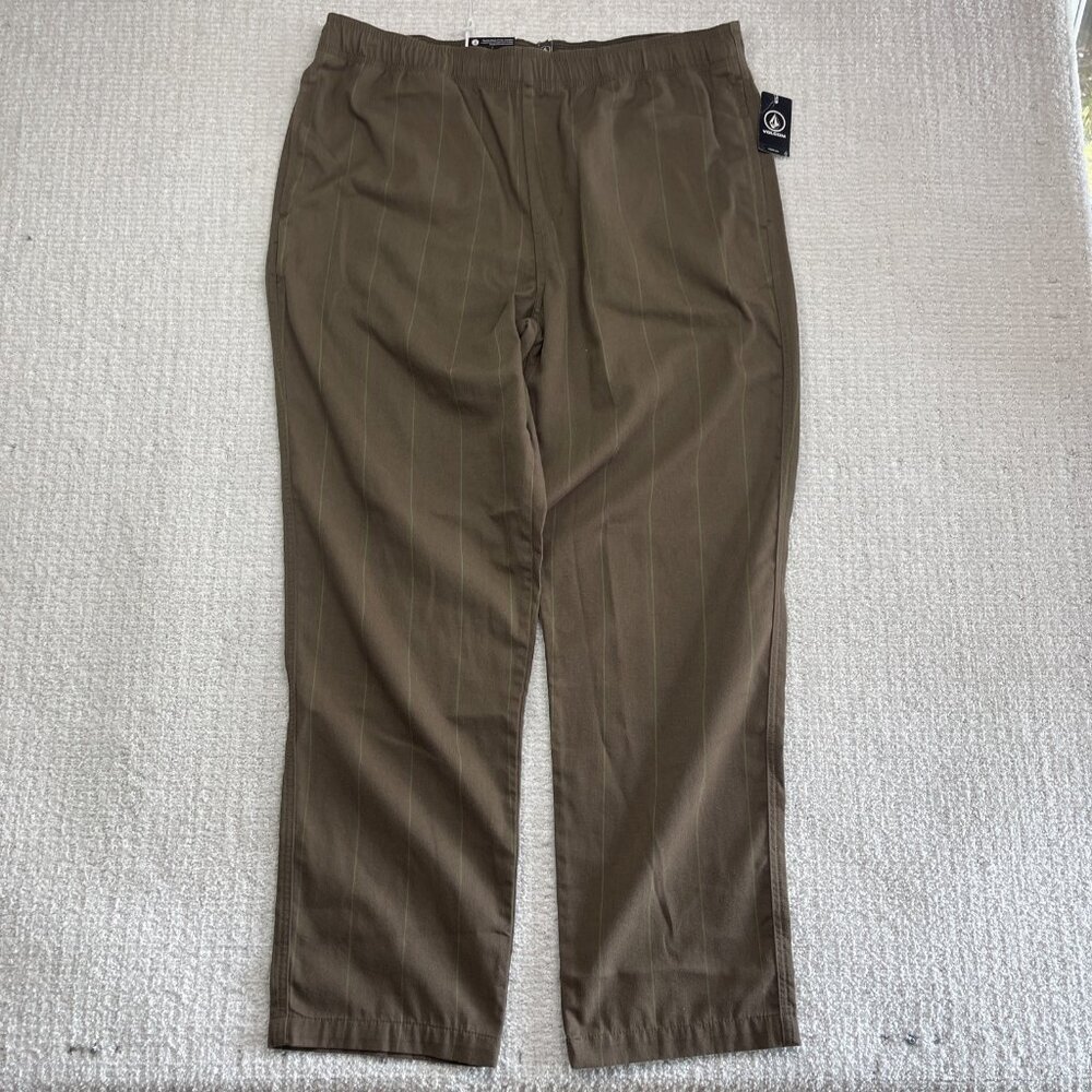 Volcom Olive Brown Pinstripe Men’s Pants
